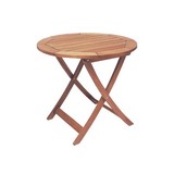 Mesa redonda de madera cafe