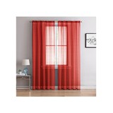 Cortina para ventana 55x84pulg lisa roja