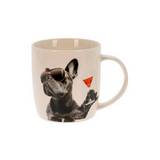 Taza de porcelana 350ml blanca con animales surtido