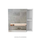 Gabinete para baño con espejo madera blanco