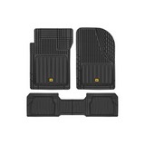 Set de alfombras pvc negro 3 pzas