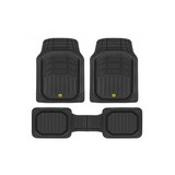 Set de alfombras pvc negro 3 pzas