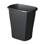 Basurero plastico rectangular negro 3 galones