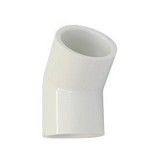 Codo pvc a 45° sin rosca de 1 pulg (25.40 mm)