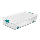 Caja organizadora bajo cama 53 l con rodos