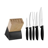 Set de cuchillos plenus con bloque de madera 6 pzas