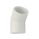 Codo pvc sch40 potable liso 45° de 1/2 pulg