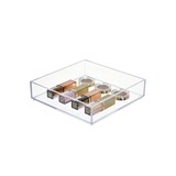 Caja organizadora plastica 8x8x2pulg clarity