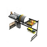 Organizador de acero inox para platos 800mm 180°