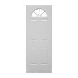 Puerta metalica blanca media luna 0.90x2.10 m