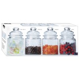 Deposito canister mini de vidrio 4 piezas