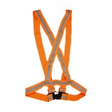 Chaleco de seguridad naranja con cinta reflectiva