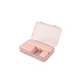 Kit de viaje plastico rosa blush 6 piezas