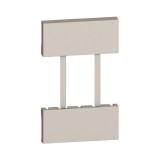 Cubre tecla para toma hembra sencillo 2 módulos arena