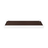 Repisa de melamina duetto 1.5x20x40cm tabaco con soporte y borde blanco