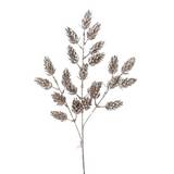 Rama navideña 24pulg plateada con brillo