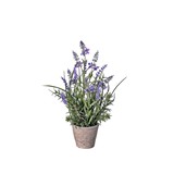 Planta artificial lavanda maceta de cemento 12 in