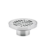 Resumidero para baño redondo acero inox 4x4 pulg (10.16 cm x 10.16 cm)