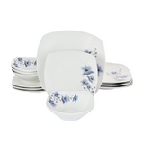 Vajilla de ceramica diseño flores azules gibson 12 pzas