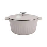 Olla de porcelana 3 qt gris claro
