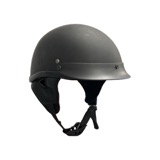 Casco para motociclista retro negro