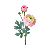 Flor artificial ranuculus rosado 15 in