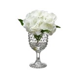 Planta artificial hortensia blanca en base 5.5 in