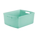 Canasta organizadora 30 l verde menta