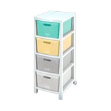 Organizador plástico 4 gavetas multicolor