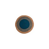 Alfombra decorativa 90cm redonda azul