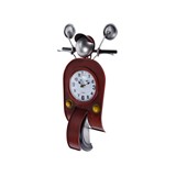 Reloj de mesa scooter rojo