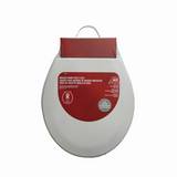 Asiento para inodoro redondo de madera color blanco 43.2 cm