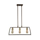 Lámpara colgante 3 luces chocolate e27