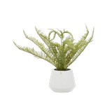 Planta artificial maceta blanca 18 x 14 in