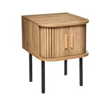 Mesa de noche de madera 40x40x53cm beige