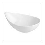 Bowl de porcelana 21x16cm forma de gota blanco