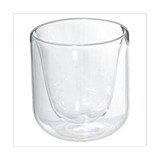 Vaso de vidrio transparente