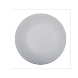 Plato de vidrio opalino 25 cm blanco jeanne