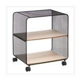 Estante organizador de 2 compartimientos metal/madera