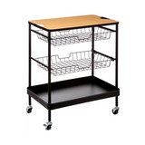 Carrito para cocina metalico 60.5x40.5cm negro