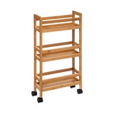 Carrito para cocina de bambu 36x15x74