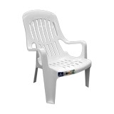 Silla plastica con brazos relax blanca sanchia