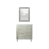 Mueble con lavamanos y espejo para baño 80 x 46 cm