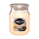 Candela portavela de vidrio 18oz coastal sunrise