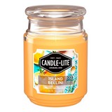 Candela con portavela de vidrio 18oz island bellini