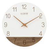 Reloj de pared blanco/madera 12 in