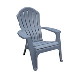 Silla adirondack de plastico 76x86x95 cm gris azulado