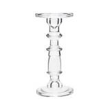 Candelabro de vidrio 23cm transparente