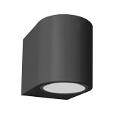 Lampara de pared led exterior redonda gu10 ip54 negra
