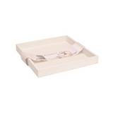 Bandeja de madera cuadrada 25x25cm blanco